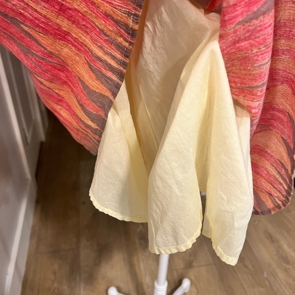 FREE PEOPLE Orange tones smock stretch waist mini dress with thin straps - Picture 9 of 15